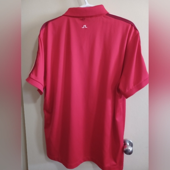 JL J. Lindeberg XXL Cherry Red Polo Golf Shirt Performance Outdoor - Picture 3 of 11